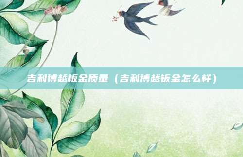 吉利博越板金质量（吉利博越钣金怎么样）