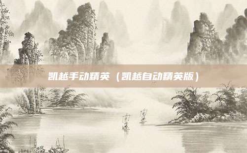 凯越手动精英（凯越自动精英版）