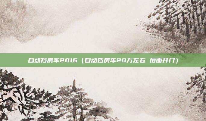 自动挡房车2016（自动挡房车20万左右 后面开门）