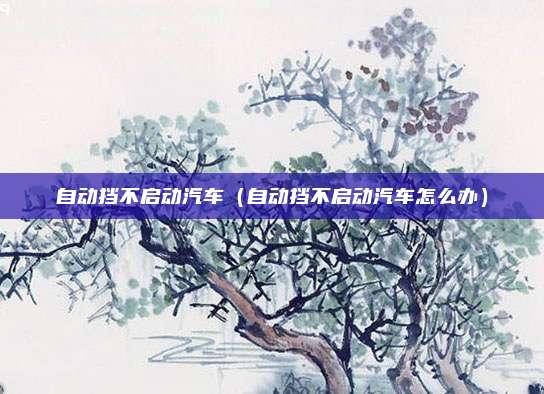 自动挡不启动汽车（自动挡不启动汽车怎么办）