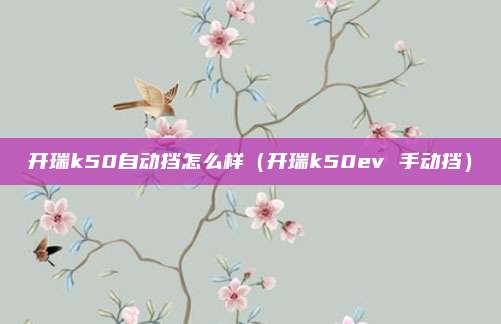 开瑞k50自动挡怎么样（开瑞k50ev 手动挡）