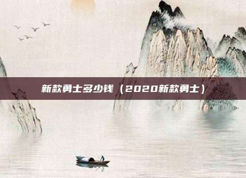新款勇士多少钱（2020新款勇士）