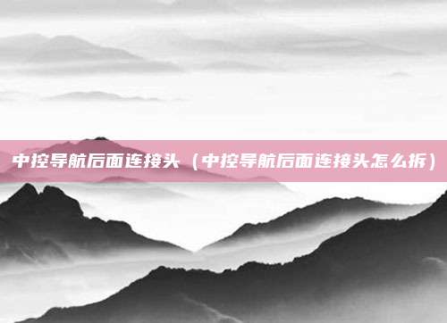 中控导航后面连接头（中控导航后面连接头怎么拆）
