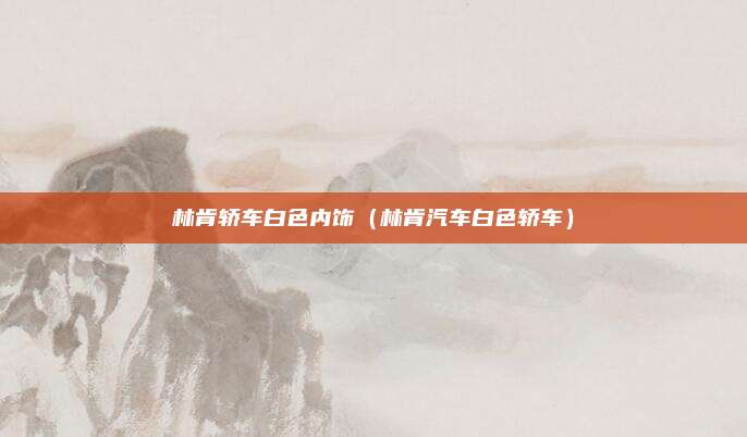 林肯轿车白色内饰（林肯汽车白色轿车）