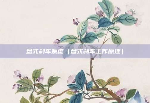 盘式刹车系统（盘式刹车工作原理）