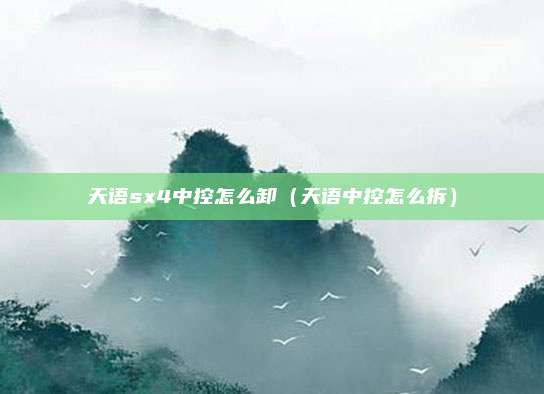 天语sx4中控怎么卸(天语中控怎么拆)