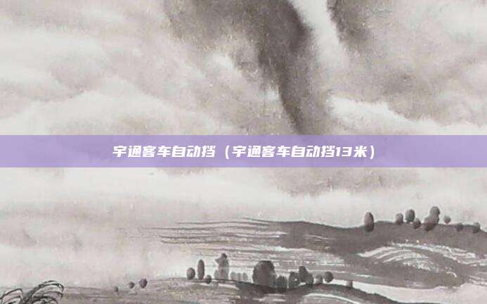 宇通客车自动挡（宇通客车自动挡13米）