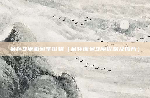 金杯9坐面包车价格(金杯面包9座价格及图片)