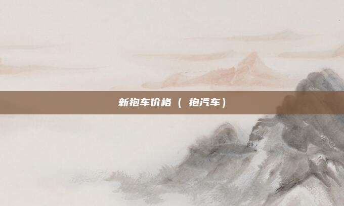 新抱车价格（捿抱汽车）