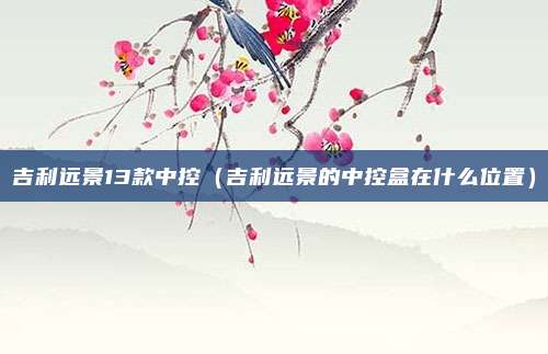 吉利远景13款中控（吉利远景的中控盒在什么位置）