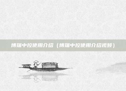 博瑞中控使用介绍（博瑞中控使用介绍视频）