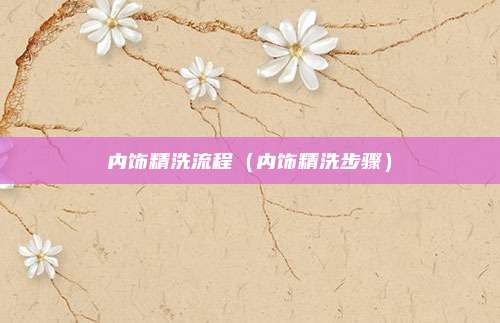 内饰精洗流程（内饰精洗步骤）