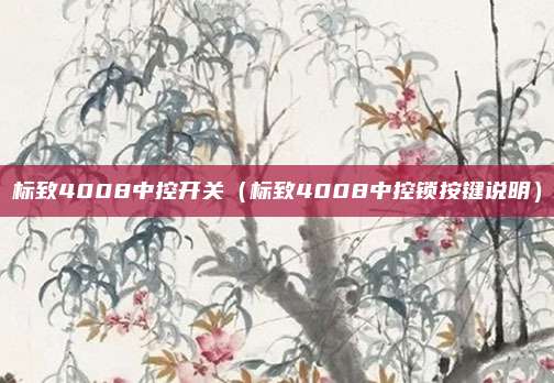 标致4008中控开关（标致4008中控锁按键说明）