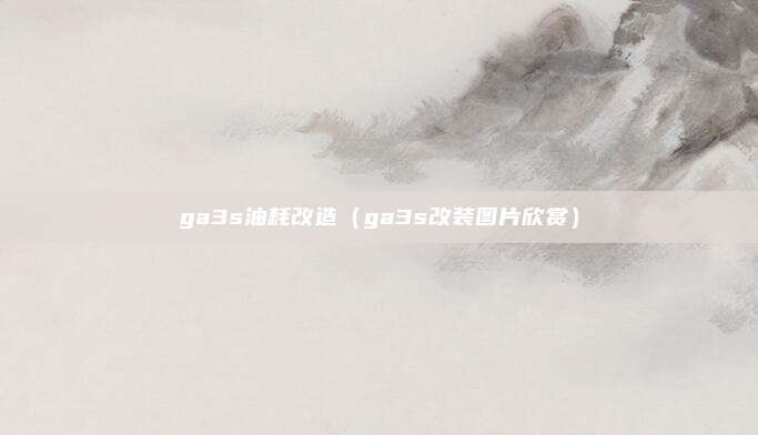 ga3s油耗改造（ga3s改装图片欣赏）