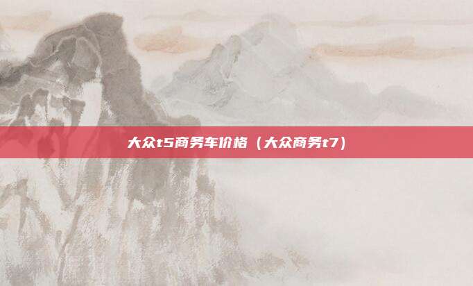 大众t5商务车价格（大众商务t7）