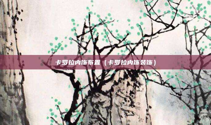 卡罗拉内饰布置（卡罗拉内饰装饰）