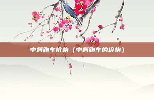 中档跑车价格（中档跑车的价格）
