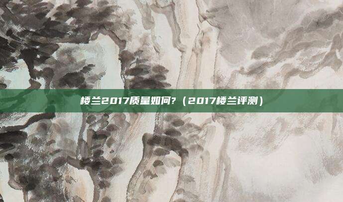 楼兰2017质量如何?（2017楼兰评测）