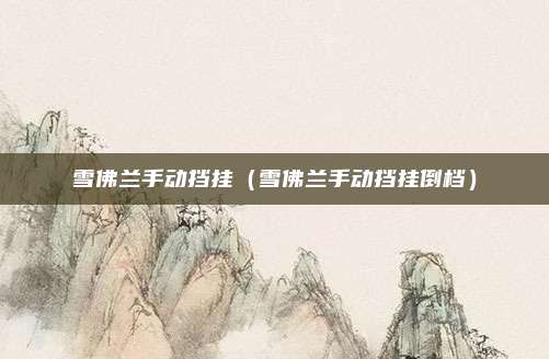 雪佛兰手动挡挂（雪佛兰手动挡挂倒档）