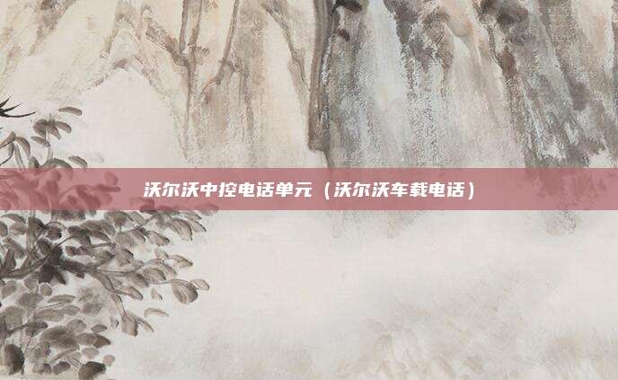 沃尔沃中控电话单元（沃尔沃车载电话）