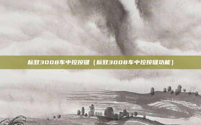 标致3008车中控按键（标致3008车中控按键功能）