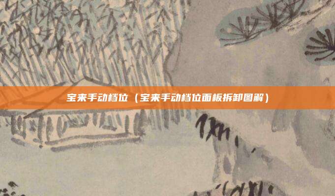 宝来手动档位（宝来手动档位面板拆卸图解）