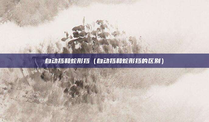 自动挡和蛇形挡（自动挡和蛇形挡的区别）