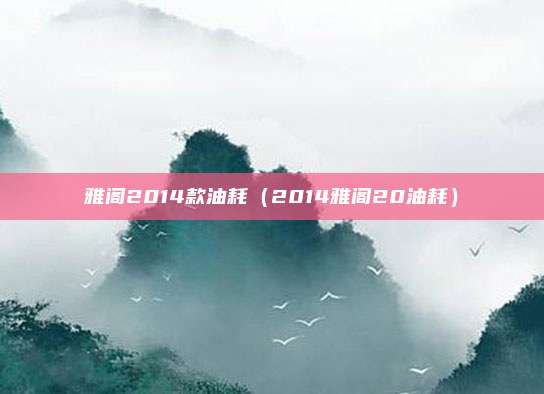 雅阁2014款油耗（2014雅阁20油耗）