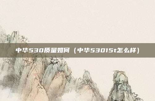 中华530质量如何（中华53015t怎么样）