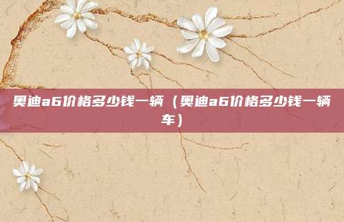 奥迪a6价格多少钱一辆（奥迪a6价格多少钱一辆车）