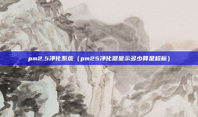 pm2.5净化系统（pm25净化器显示多少算是超标）