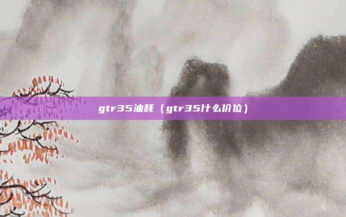 gtr35油耗（gtr35什么价位）