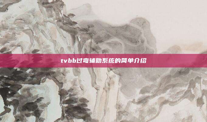 tvbb过弯辅助系统的简单介绍