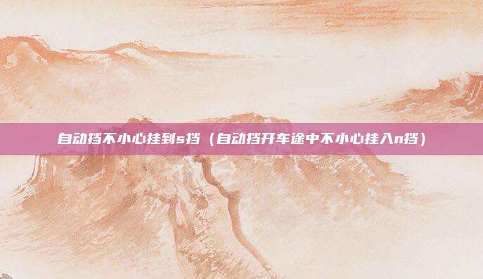 自动挡不小心挂到s挡(自动挡开车途中不小心挂入n挡)