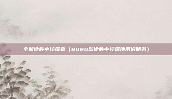 全新途胜中控屏幕（2020款途胜中控屏使用说明书）