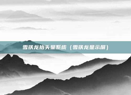 雪铁龙抬头显系统(雪铁龙显示屏)