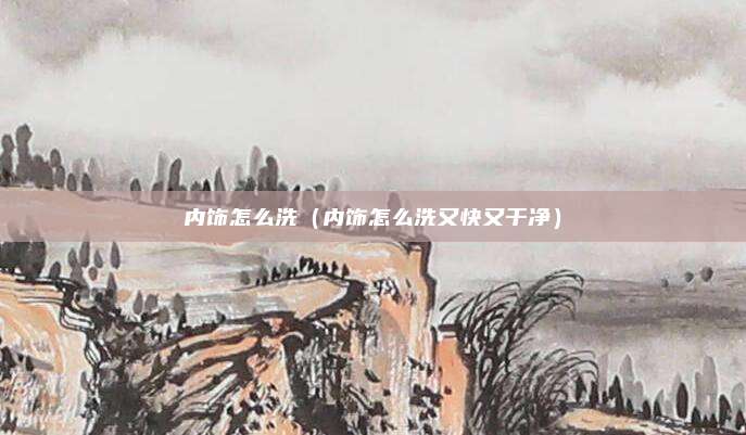 内饰怎么洗(内饰怎么洗又快又干净)
