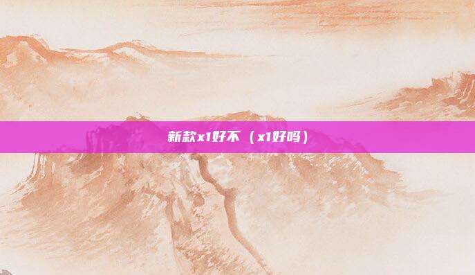 新款x1好不(x1好吗)