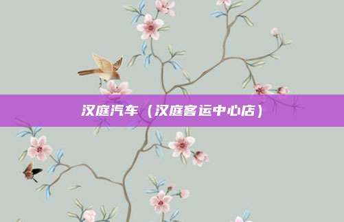 汉庭汽车（汉庭客运中心店）