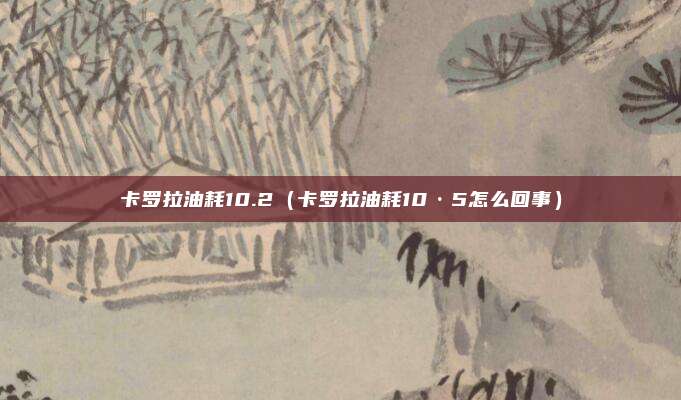 卡罗拉油耗10.2（卡罗拉油耗10·5怎么回事）