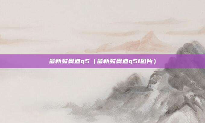 最新款奥迪q5（最新款奥迪q5l图片）
