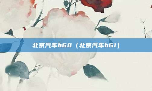 北京汽车b60（北京汽车b61）