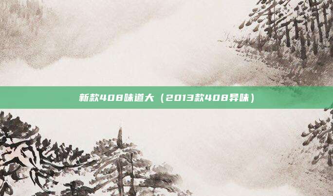 新款408味道大（2013款408异味）