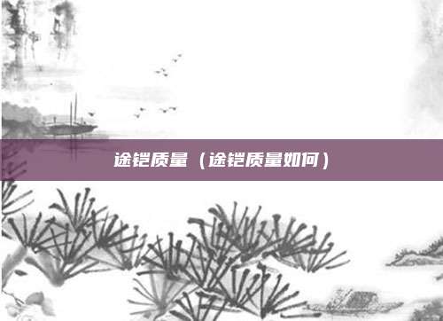 途铠质量（途铠质量如何）