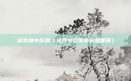途观加中控屏（途观中控屏幕突然黑屏）