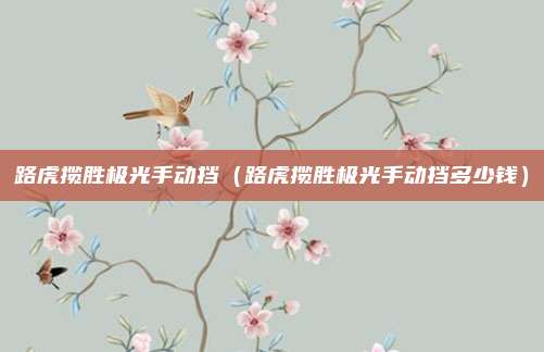 路虎揽胜极光手动挡（路虎揽胜极光手动挡多少钱）