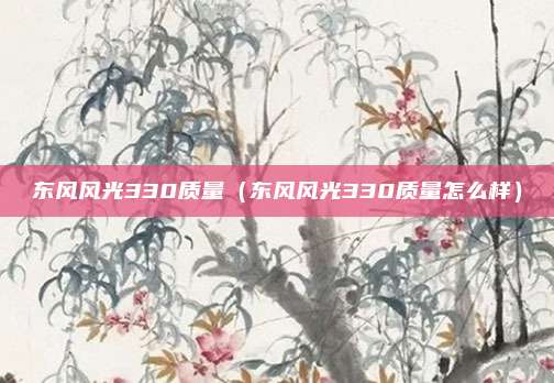 东风风光330质量(东风风光330质量怎么样)