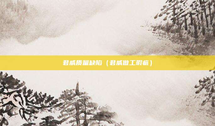 君威质量缺陷(君威做工瑕疵)
