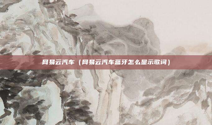 网易云汽车（网易云汽车蓝牙怎么显示歌词）