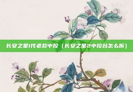 长安之星1代老款中控（长安之星2中控台怎么拆）